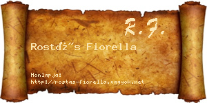 Rostás Fiorella névjegykártya